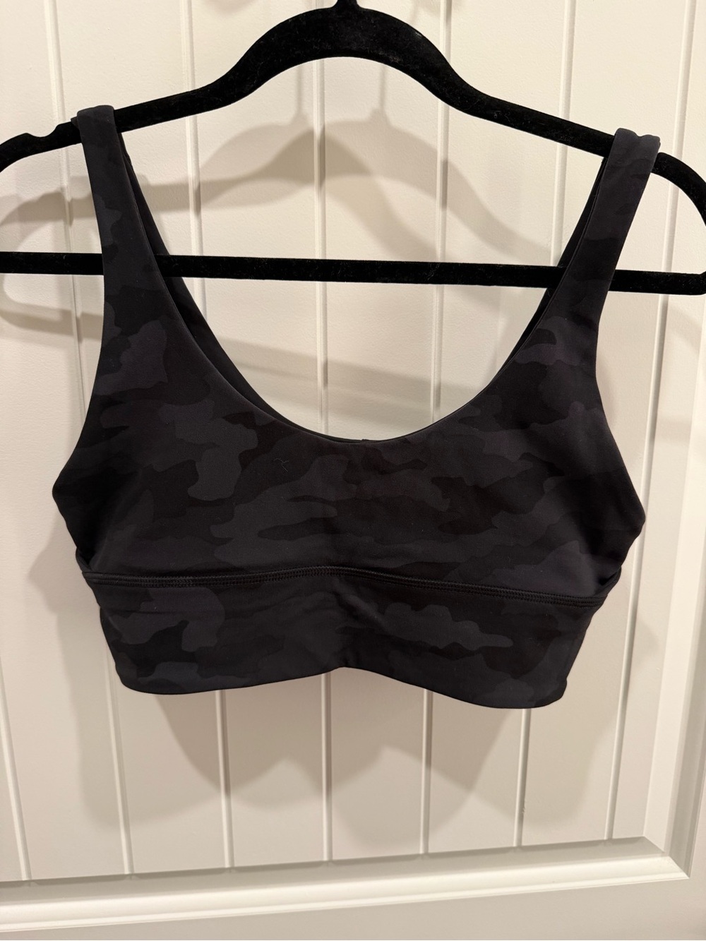 Lululemon Reversible Black Camo Longline Sports Bra